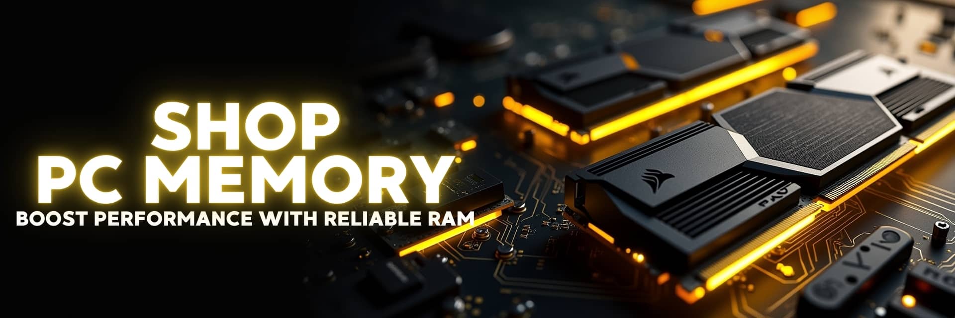 RAM banner featuring Apacer, Dahua, Lexar, Dato, Hiksemi modules, including gaming and LED RAM for enhanced PC performance – Vorax South Africa.