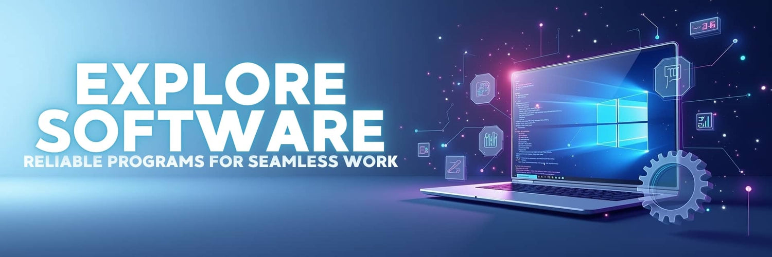 Software collection banner featuring Windows OS, Norton, McAfee, Kaspersky antivirus, and HP, Lenovo, Dell software solutions – Vorax South Africa.