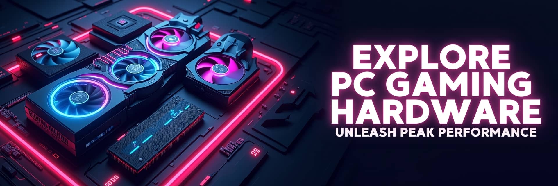 Computer gaming hardware banner featuring high-performance components, RGB keyboards, gaming mice, and peripherals from Logitech, Razer, Roccat, and more – Vorax South Africa.