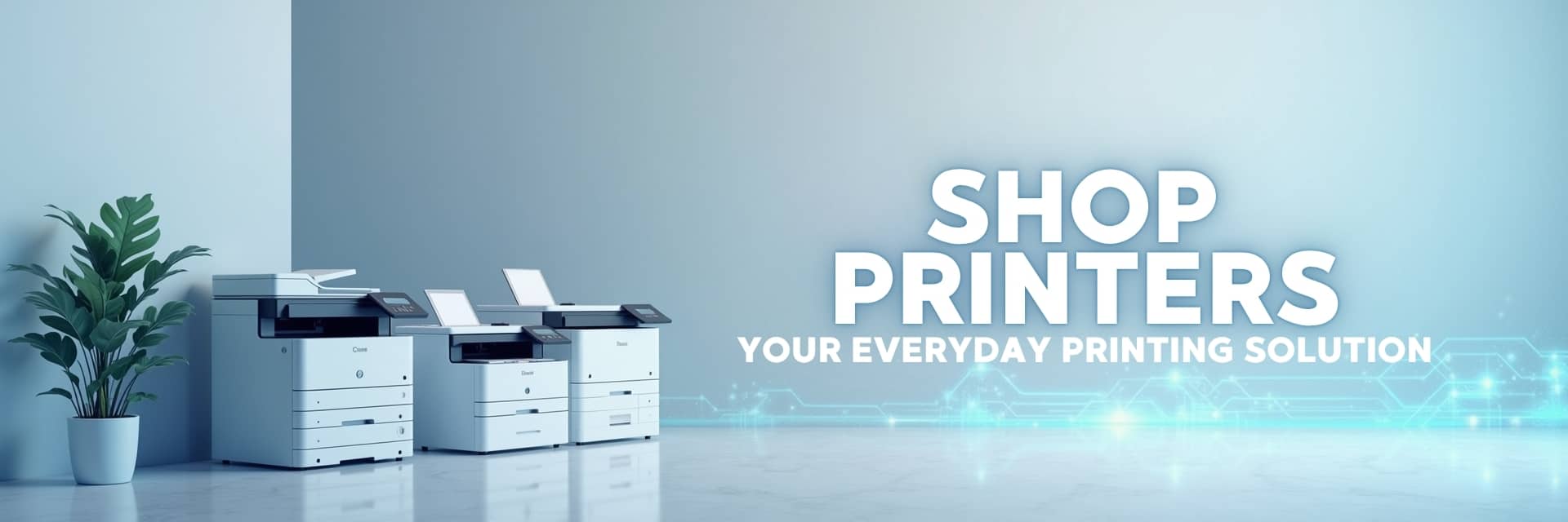 Printers banner featuring Epson, HP, and Canon printers for home and office printing solutions – Vorax South Africa.