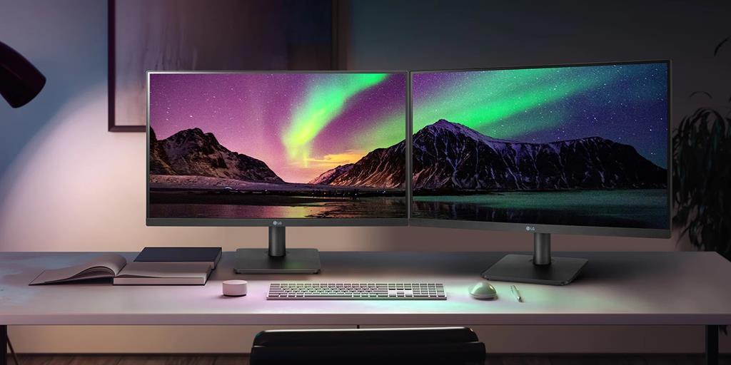 LG 24MP400H-B 23.8 inch FHD IPS Monitor with AMD FreeSync features.