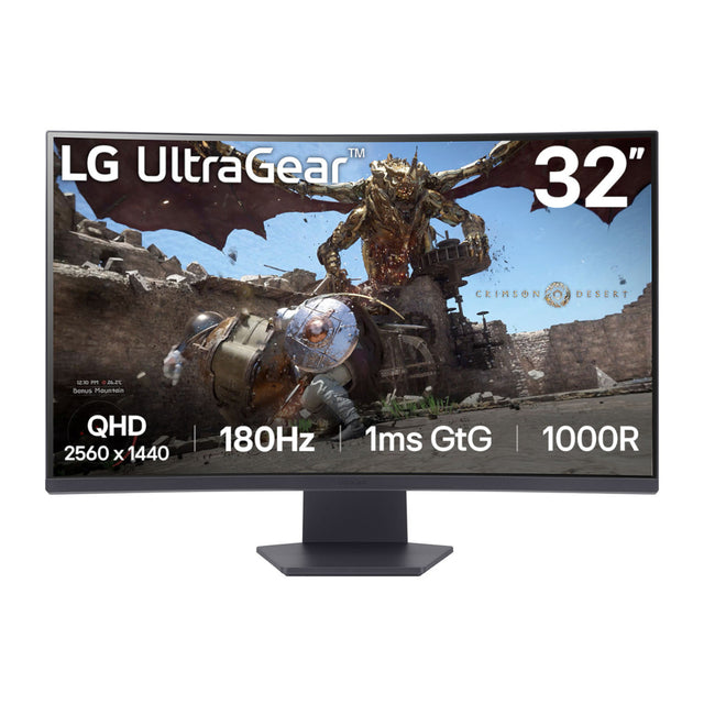 LG UltraGear 32" QHD VA Curved Gaming 180Hz 1ms