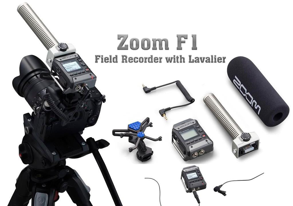 Zoom F1 Field Recorder with Shotgun Microphone - Speakers & Audio