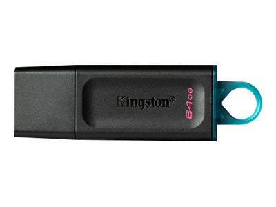 Kingston 64GB USB 3.2 DataTraveler Exodia USB Flash Drive with Protective Cap and Keyring