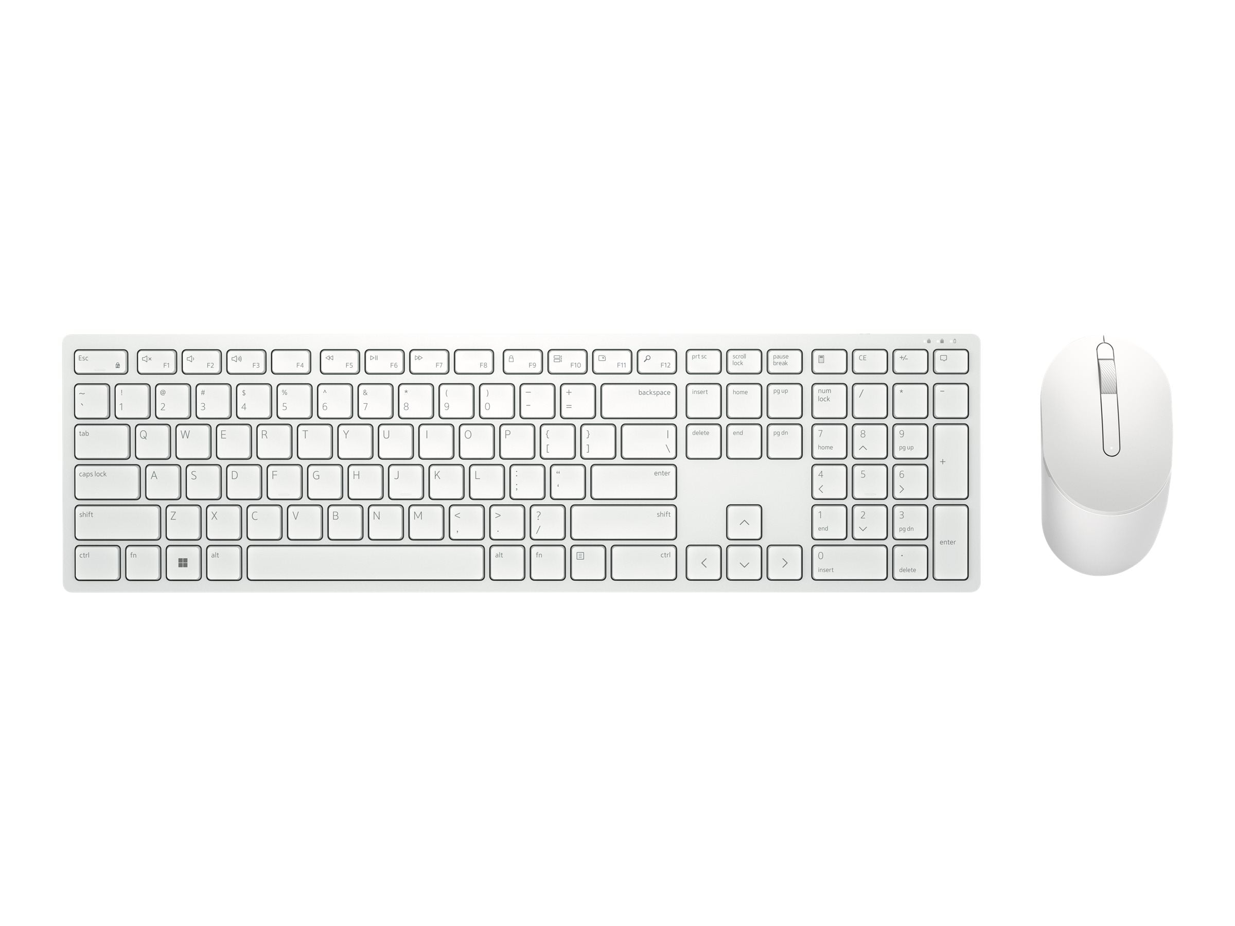 Dell Pro Keyboard and Mouse - KM5221W - US International (QWERTY) - White