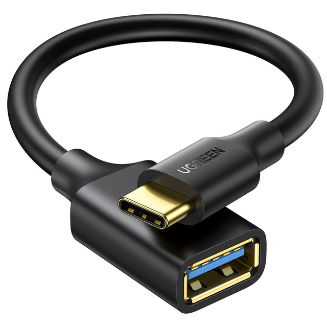 UGreen Type-C to USB-A Adapter (Male to Female, 15cm)– Black