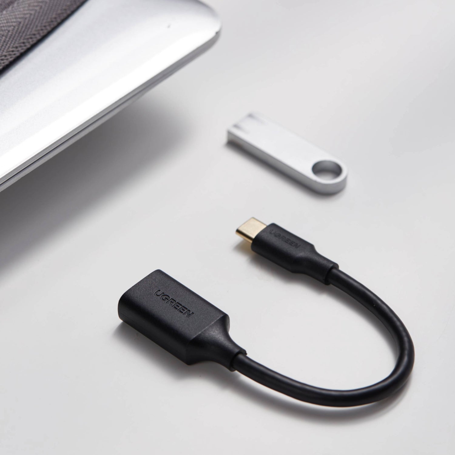 UGreen Type-C to USB-A Adapter (Male to Female, 15cm)– Black