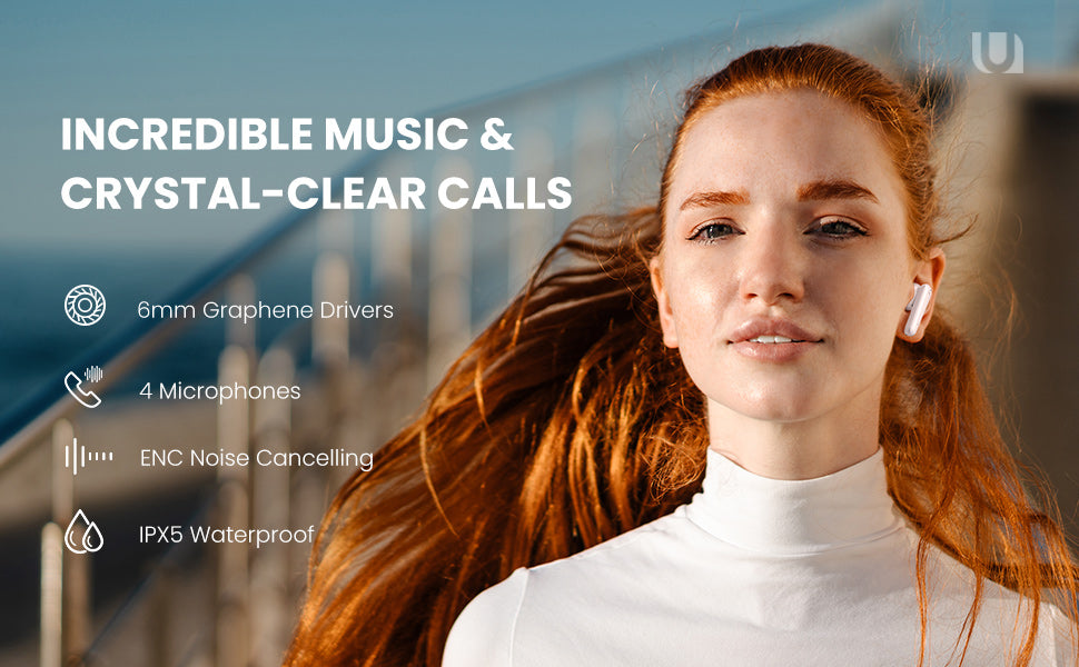 Ugreen HiTune T1 Wireless Earbuds with 4 Microphones - Headphones