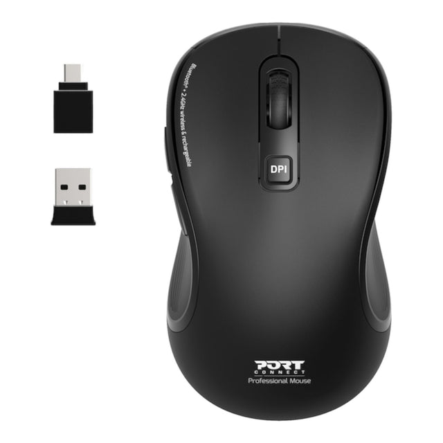 Port Connect Essential Bluetooth Wireless Rechargeable Mouse