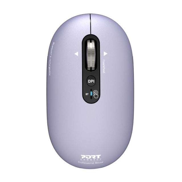 Port Connect PURE MAC Rechargeable Wireless and Bluetooth Mouse - Iris