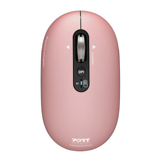 Port Connect PURE MAC Rechargeable Wireless and Bluetooth Mouse - Copper Rose