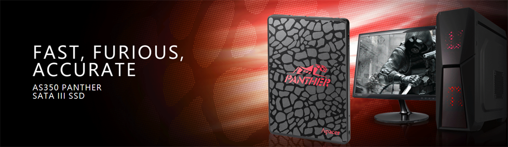 Apacer AS350 Panther 1TB SATA III Internal Solid State Drive in retail packaging.