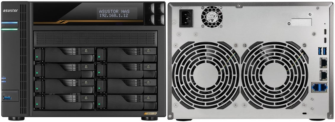 Asustor Lockerstor 8 Bay Gen 3 NAS Enclosure with AMD Ryzen V3C14 CPU.