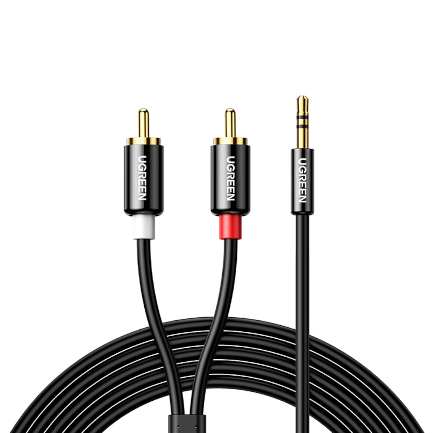 UGreen AV116 RCA to AUX 3.5mm Audio Cable 1M - Black