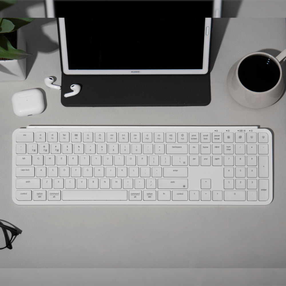 Keychron B6 Pro Ultra-Slim 100% Wireless Keyboard – Ivory White