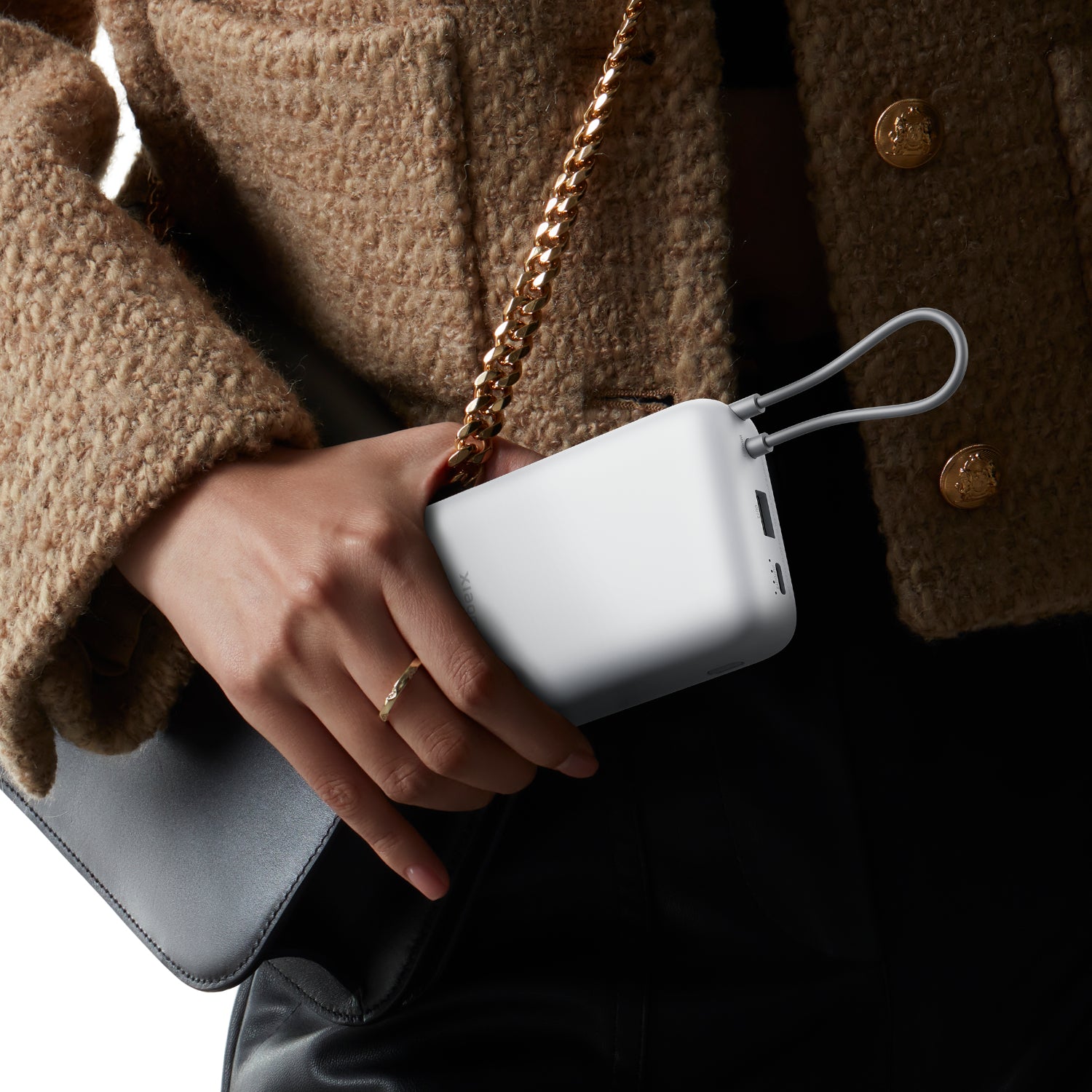 Xiaomi Power Bank 20000mAh (Integrated Cable) - Light Grey