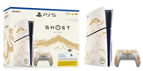 PlayStation 5 Slim Ghost of Yōtei Limited Edition Gold Bundle with custom design.