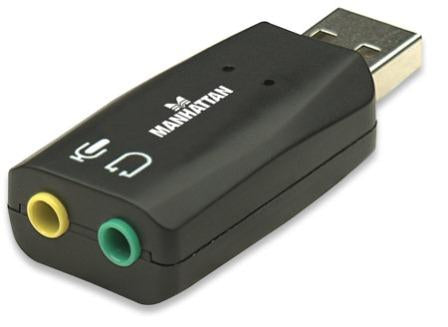 Manhattan Hi-Speed USB 3-D Sound Adapter - Computer Gaming Hardware