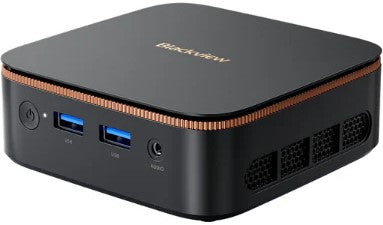 Blackview MP20 Mini PC with 8GB RAM, 256GB SSD, and Intel Graphics.