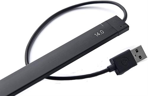 AirBar Touchscreen Sensor attached to a 13.3 inch Windows 10 laptop, showcasing touch functionality.