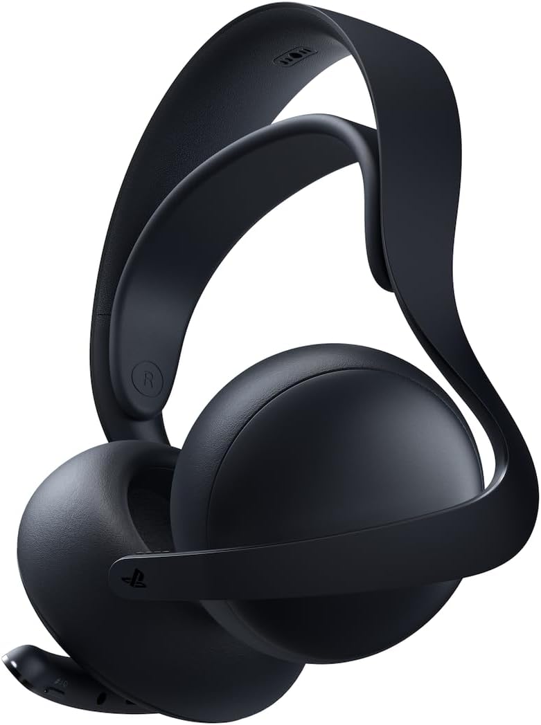 Sony PlayStation 5 PULSE Elite Wireless Headset in black with retractable microphone.