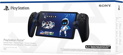 Sony PlayStation Black Portal Remote Player with 8-inch Full HD screen and DualSense controller.