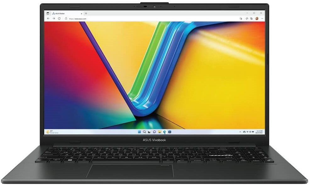 Asus Vivobook Go 15 E1504GA laptop featuring Intel Core i3, 8GB RAM, 512GB SSD, and 15.6-inch Full HD display.