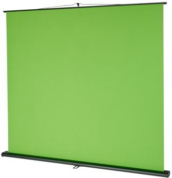 Esquire Pull Up 150x200cm Chroma Key Green Screen in a stable housing.