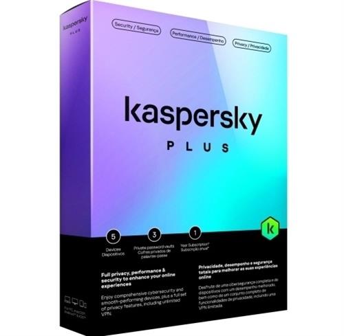 Kaspersky PLUS Security Software - 1 Year Subscription - Computer Software