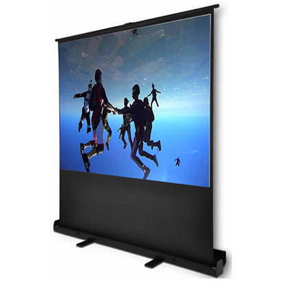 Esquire Scena 54-inch Pull Up Projector Screen in a sleek aluminum case.