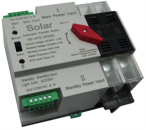 Solarix Dual Power ATS 63A 2 Pole Automatic - Renewable Power Solutions