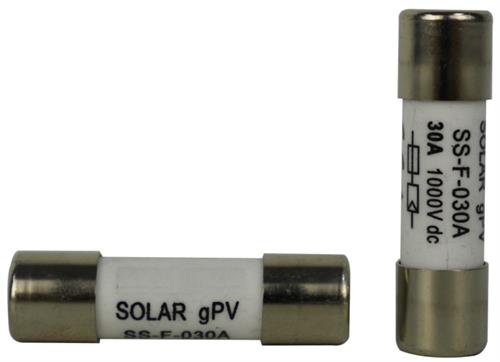 Solarix 30A Solar Photovoltaic Fuse 38mm x 10mm - Renewable Power Solutions