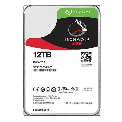 Seagate IronWolf 12TB 3.5 inch internal NAS hard drive with 256MB cache.
