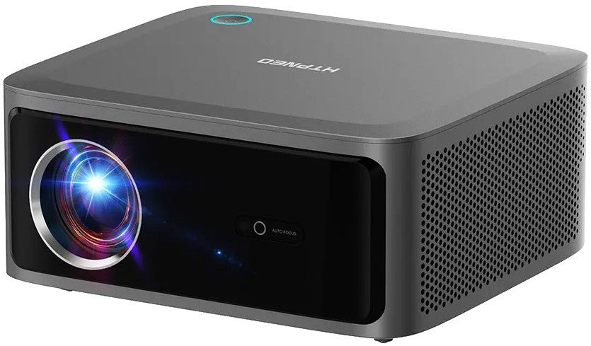 HTPNEO H86 Multimedia Smart Streaming Projector with 700 ANSI lumens brightness.