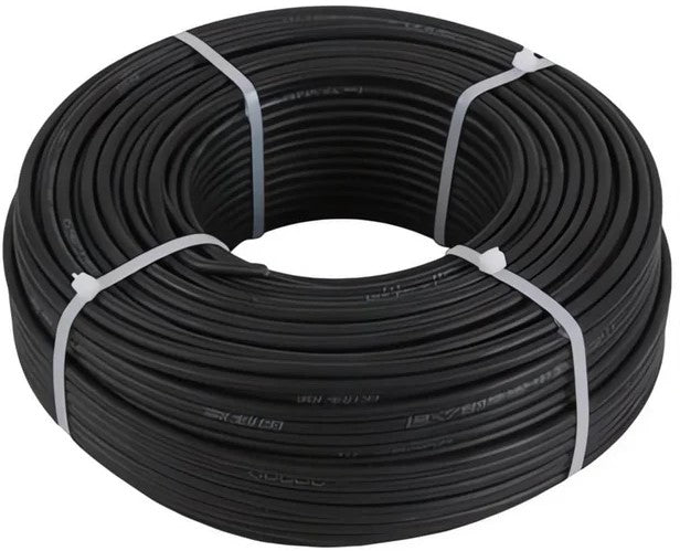 Solarix 6mm2 single core photovoltaic cable in black, designed for solar panel connections.