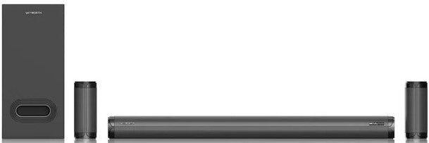 Skyworth 5.1CH Home Cinema Soundbar System with wireless surround speakers.