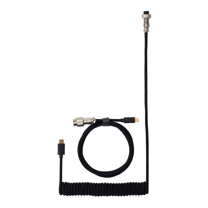 Keychron Coiled Aviator Cable - Black/Straight