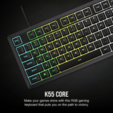 Corsair K55 CORE RGB Gaming Keyboard - Black