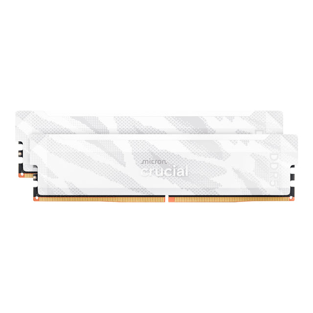Crucial Pro Overclocking DDR5-6400 32GB Desktop Gaming Memory Kit (16GB x 2) – White