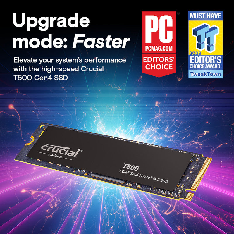 Crucial T500 500GB M.2 NVMe Gen4 NAND SSD