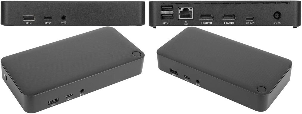 Targus Universal USB-C DV4K Docking Station with dual HDMI ports and USB connections.
