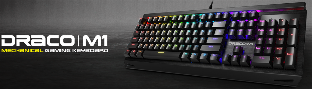KWG Draco M1 Mechanical RGB Light Keyboard - Computer Gaming Hardware