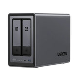 UGreen NASync DXP2800 2 Bay NAS with Seagate Ironwolf NAS 8TB SATA Hard Drive Bundle (2x 4TB)
