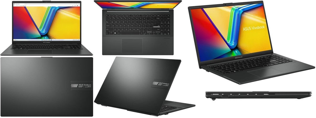 Asus Vivobook Go 15 E1504GA laptop featuring Intel Core i3, 8GB RAM, 512GB SSD, and 15.6-inch Full HD display.