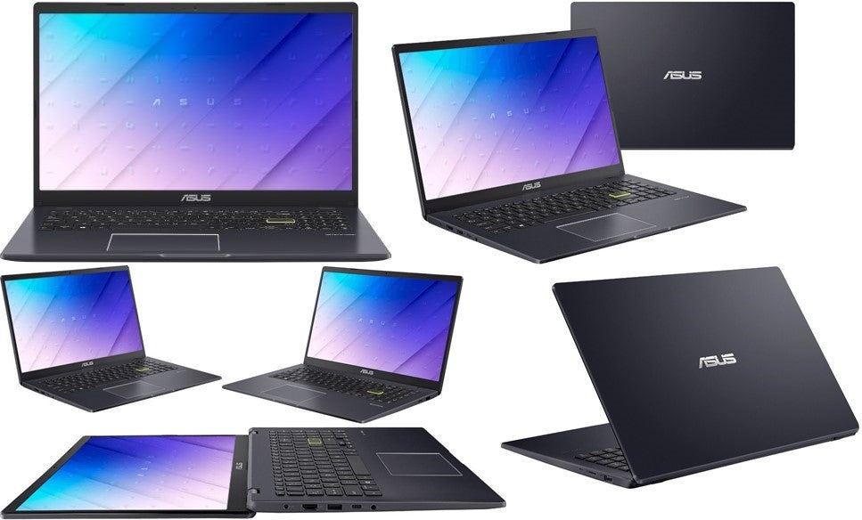 Asus Vivobook Go 15 E510KAB laptop with Intel Celeron N4500, 8GB RAM, 256GB SSD, and 15.6-inch HD display.