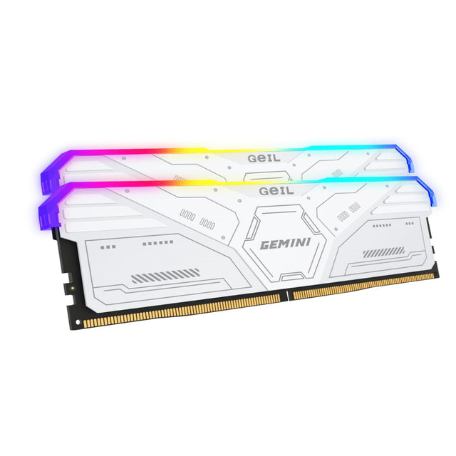 Geil Gemini RGB 64GB KIT(2X32GB) 6000MHz DDR5 Desktop Gaming Memory - White