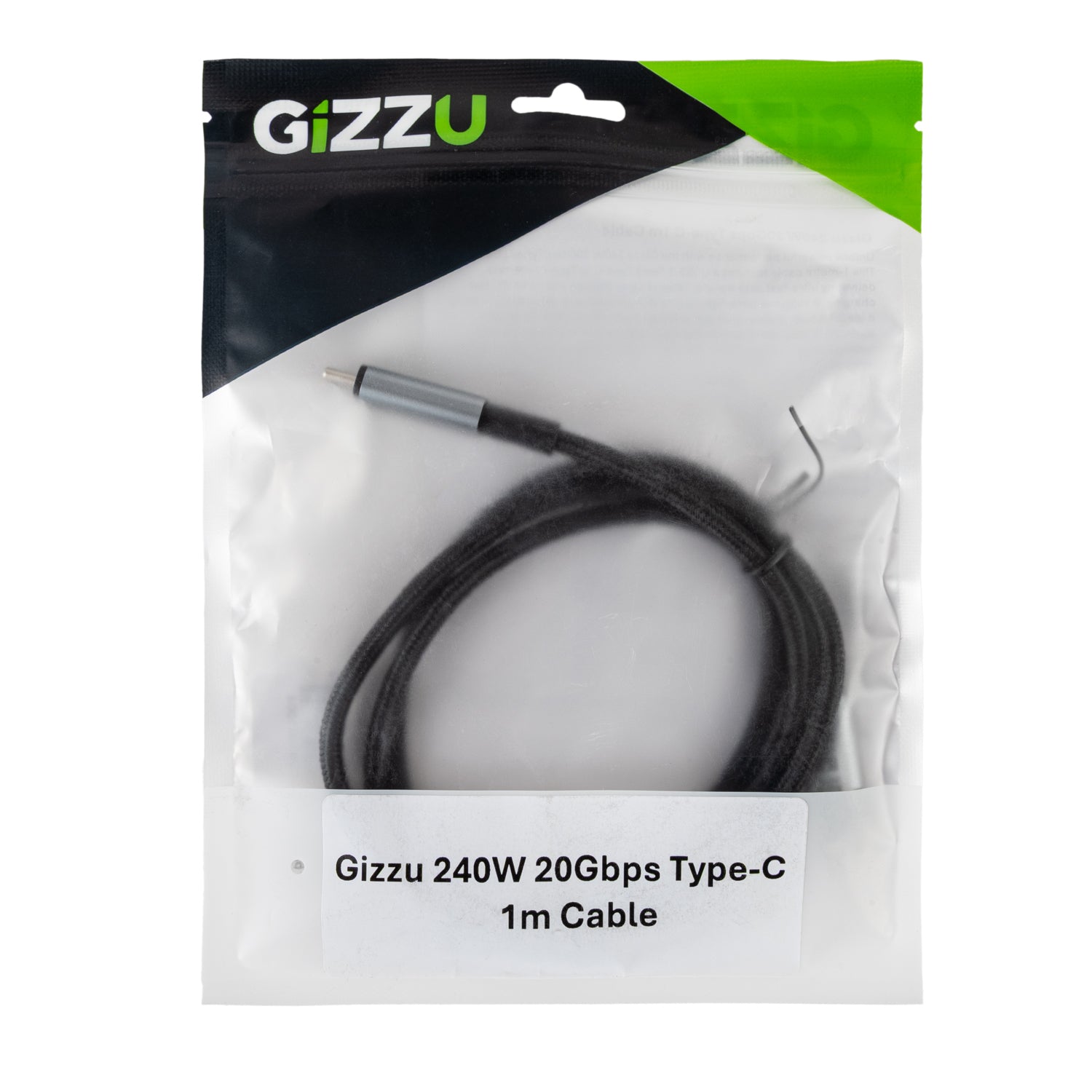 GIZZU 240W 20Gbps Type-C 1m Cable