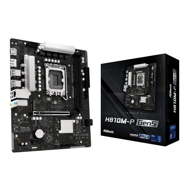 ASROCK H810M-P Gen 5 Intel LGA 1851 M-ATX Motherboard