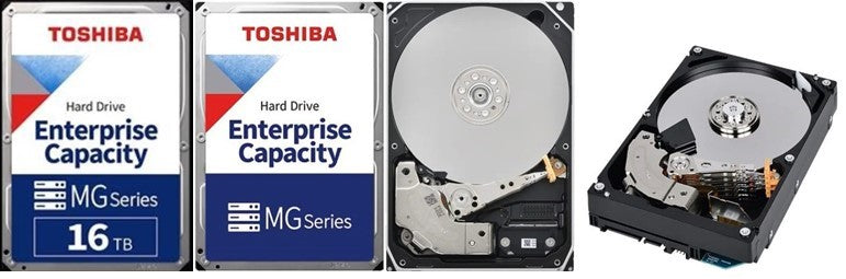 Toshiba 3.5-inch 16TB SATA hard drive with 7200rpm and 512MB cache.