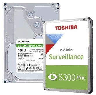 Toshiba S300 10TB Surveillance Hard Drive for High-Resolution Footage